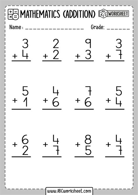 addition worksheets  digit addition worksheets  grade addition