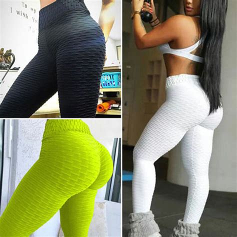 womens scrunch butt lift yoga pants anti cellulite gym fitness jogging