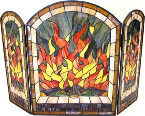 Stained Glass Fire Screen