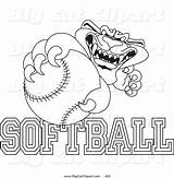 Softball Coloring Pages Printable Getcolorings Color sketch template