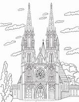 Cathedral Coloring Pages Adult Coloringgarden Printable Drawing Template St Colouring Architecture Color Louis Book House Sheets Description Sketches Pencil Pen sketch template