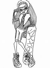 Board Monster High Abbey Coloring Pages Bominable Choose Sky sketch template