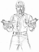Chuck Norris Invasion sketch template