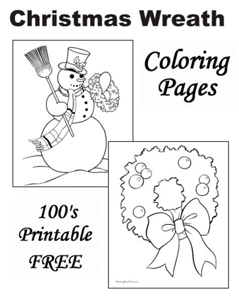 wreaths  flowers christmas coloring pages
