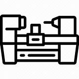 Lathe Icon Industrial Industry Manufacture Machines Factory Icons Editor Open sketch template