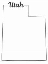 Utah Map sketch template