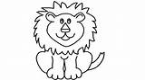 Lion Simple Head Coloring Pages Sketch Template sketch template