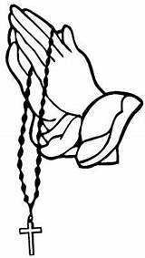 Rosary Praying Decal sketch template