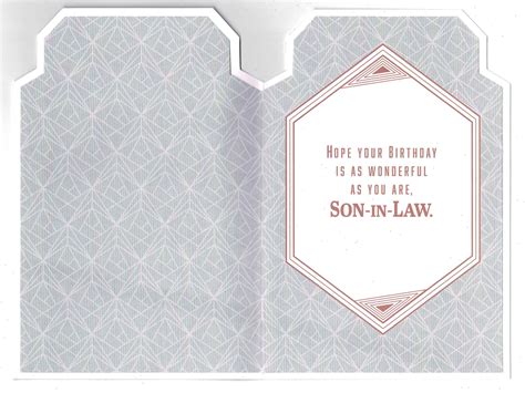 son  law birthday card glitter  foil finish special son  law