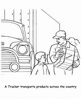 Labor Coloring Pages Sheets Trucker Activities Printables Honkingdonkey Holiday Holidays Go Usa Working Print Next Back Jobs Country Many These sketch template