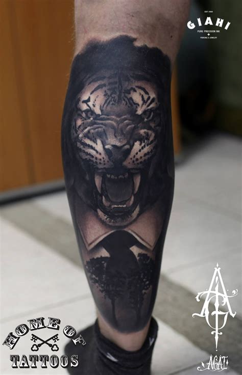 Growling Tiger Tattoo By Agat Artemji Best Tattoo Ideas