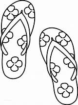 Flop Slipper Colorare Flops Disegni Kleurplaat Zomer Infradito Chinelos Idee sketch template