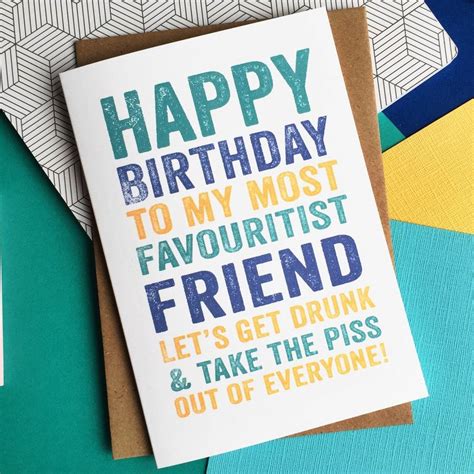 happy birthday my most favouritist friend card by do you punctuate