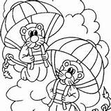 Paraquedistas Ursinhos Desenho Paraquedas sketch template