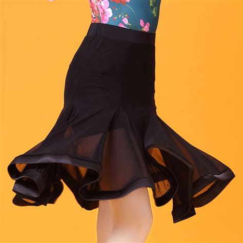 New Arrival Latin Dancing Skirts For Women Black Elegant Skirt Lady