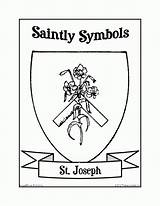 Joseph Coloring St Symbol Saint Pages Symbols Library Popular Clipart Coloringhome Codes Insertion sketch template