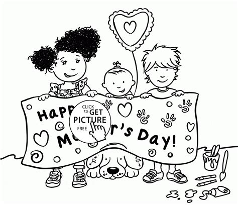 coloring pages mothers day happy mothers day  images