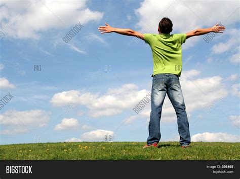 man  arms wide open image photo  trial bigstock