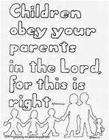 Obey Coloring Parents Bible Children Ephesians Kids Pages Adron Mr Obedience Sunday School Lessons Coloringpagesbymradron Kid Sheets Verse Study God sketch template