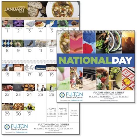 promote  business  national day wall calendar printed  logo text  picclick