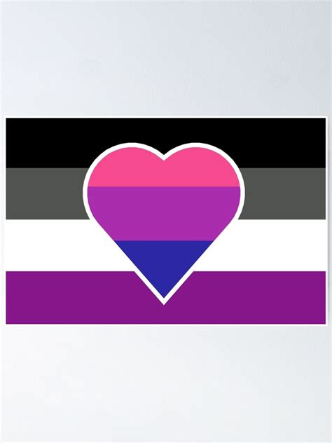Biromantic Asexual Flag Poster By Disneyfanatic23 Redbubble