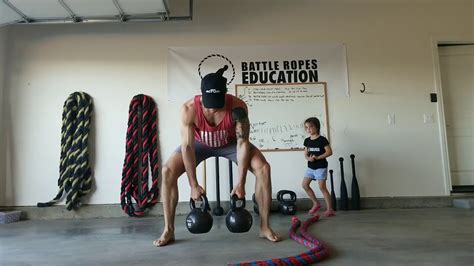 Muscle Building Workout With Steel Mace Kettlebell Battle Ropes And