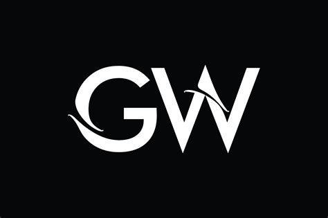 gw monogram logo design  vectorseller thehungryjpeg