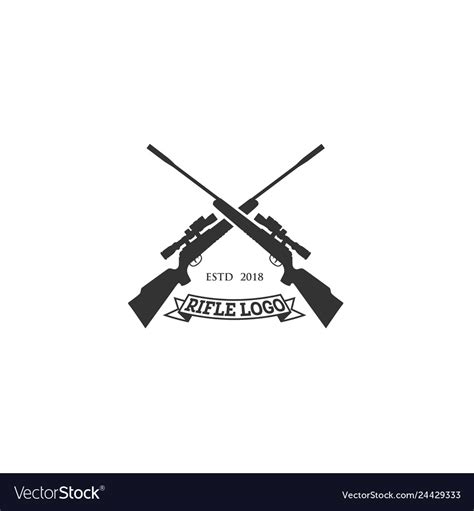 rifle club logo designs royalty  vector image