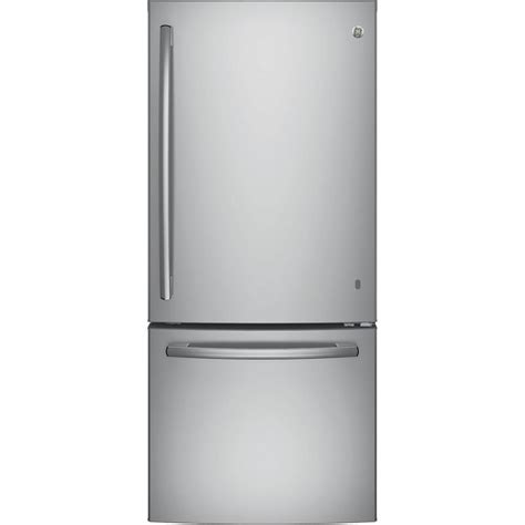 ge  cu ft bottom freezer refrigerator  stainless steel gbedskss  home depot