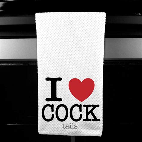 i love cock tails funny kitchen tea bar towel t for