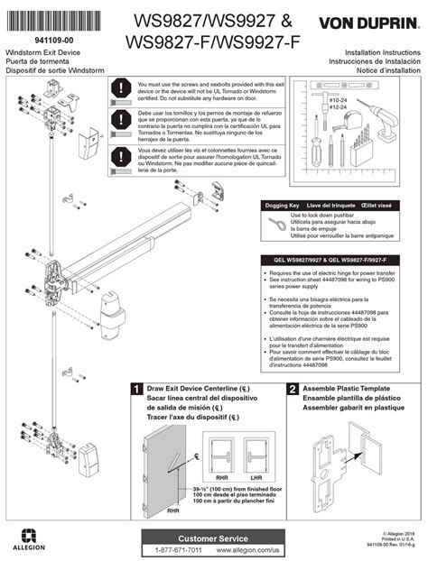 von duprin ws installation instructions manual   manualslib