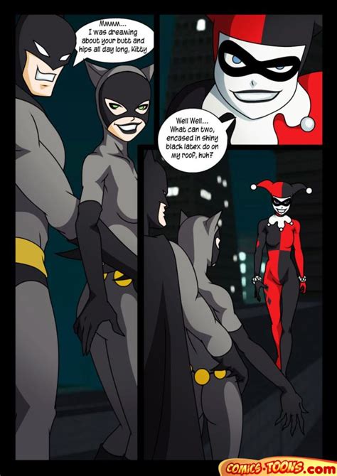 gotham threesome 1 batman catwoman and harley quinn superheroes