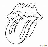 Rolling Stones Logos Tongue Draw Bands Logo Zum Lips Zunge Drawing Band Lippen Graffiti Zeichnung Small Tattoo Bilder Cool Ideen sketch template