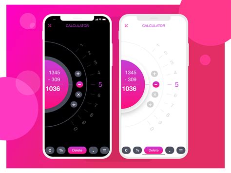 calculator concept design  mobile app  xd