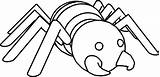 Spider Coloring Cartoon Pages Getdrawings sketch template