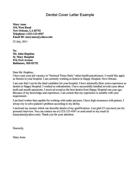 dental assistant cover letter template examples letter template