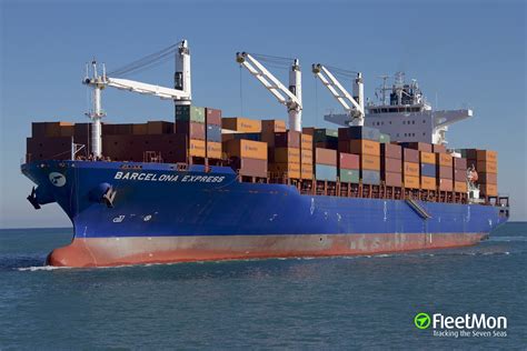 vessel barcelona express container ship imo  mmsi