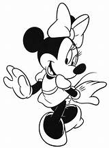 Mouse Minnie Coloring Pages Kids Printable Color Print Disney Mickey Simple sketch template
