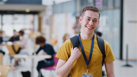 portrait  smiling male college student  stock footage sbv
