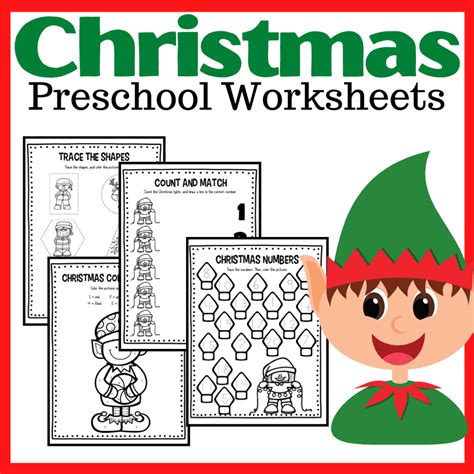 christmas math worksheets  preschoolers