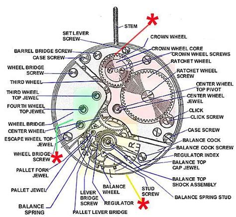 automatic  movement parts diagram