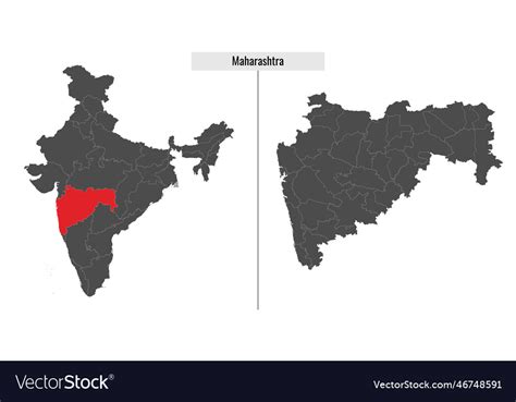 map  maharashtra state  india royalty  vector image