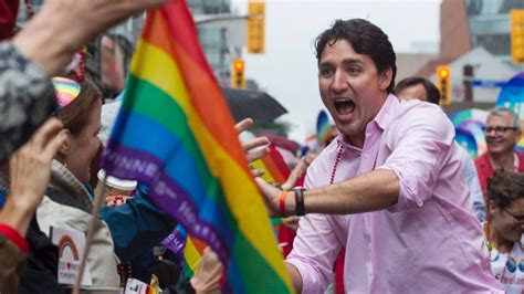 justin trudeau first canadian prime minister to attend pride parade
