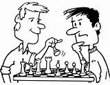Chess Ajedrez Jugando Szachy Kolorowanka Boyama Satranc Cartoon Scacchi Scacchiera Openclipart Dsu Disfraces Taslari Partida sketch template