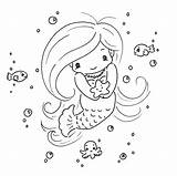 Dibujos Mermaid Visitar Stamps Digi Sliekje Juni Para sketch template