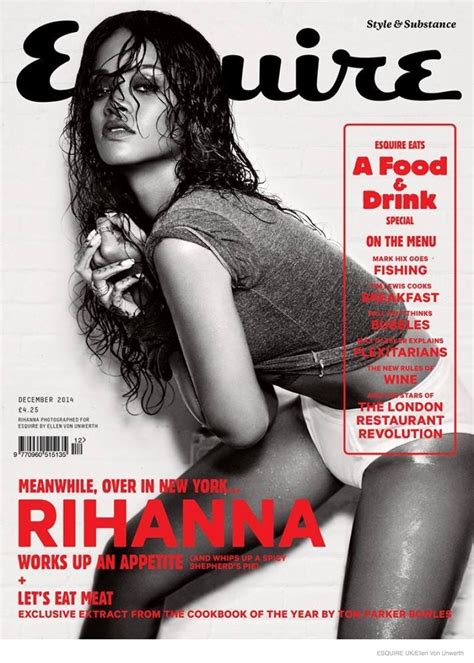 Rihanna Gets Wet And Naked For Esquire Uk December 2014