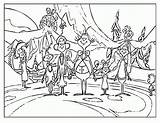 Grinch Whoville Ausmalbilder Praying Citizens Stole Sketchite Coloringhome sketch template