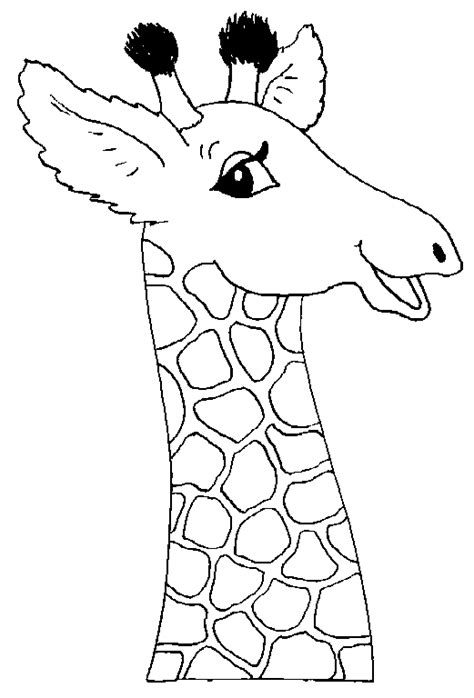 giraffe head coloring page images