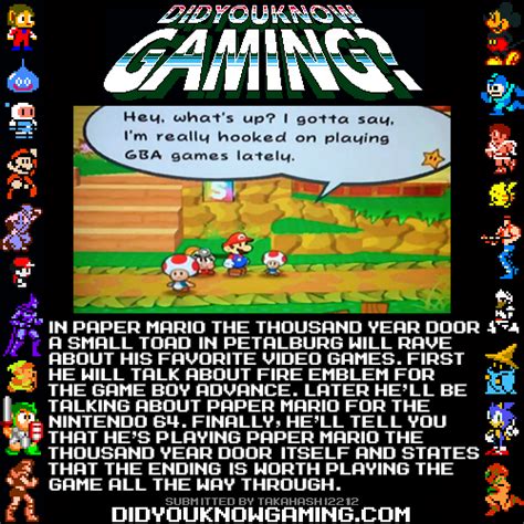 Did You Know Gaming — Paper Mario The Thousand Year Door
