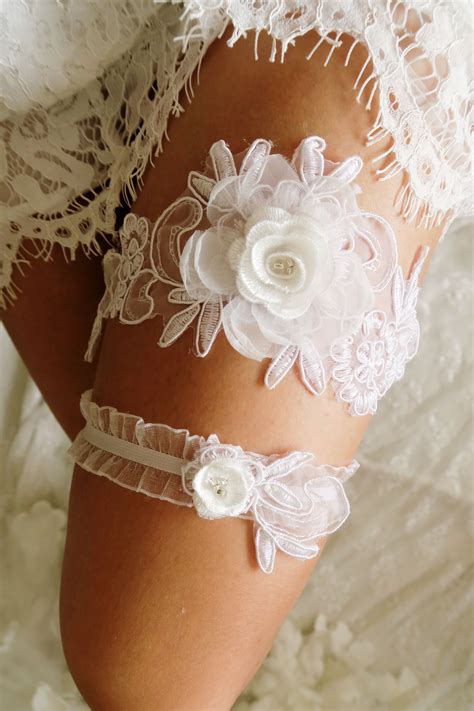 bridal garter wedding garter set keepsake garter toss garter etsy